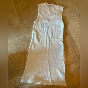 Sleeveless White Textured‎ Dress